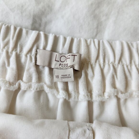 LOFT Plus Midi Button-Down Skirt in White - 18 - Picture 4 of 9